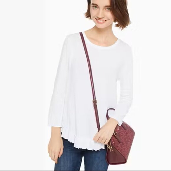 Kate Spade Mini Reiley Laurel Way Glitter Bag Satchel Crossbody in Red Burgundy - Picture 4 of 11